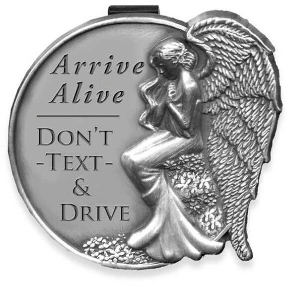 AngelStar Arrive Alive Metal Car Visor Clip - Picture 1 of 6